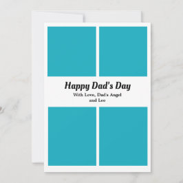 Cartão de Colagem de Fotos no Dia do Pai Personali