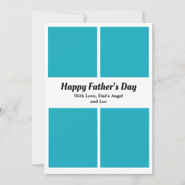 Cartão de Colagem de Fotos no Dia do Pai Personali