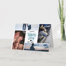 Cartão de Colagem de Fotos Personalizadas do Dia d