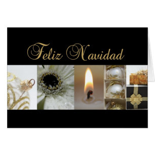 cartão de colagem de Natal-mas preto espanhol