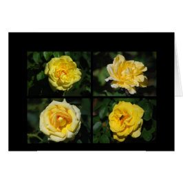 Cartão de Colagem de Rosas Amarelas