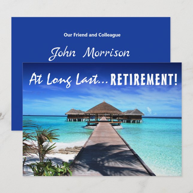 Cartão de Colega de Anúncio de Reforma (Frente/Verso)