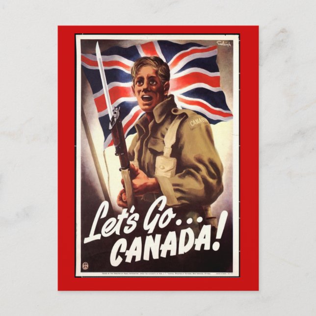 Cartão de coletores WW1 1914 CANADA PROPAGANDA (Frente)