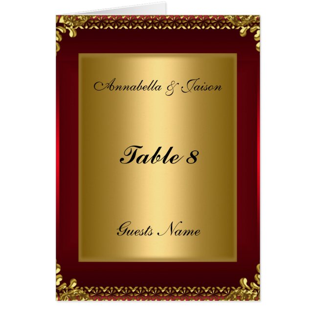 Cartão de Colocação de Mesa e Menu (Frente)