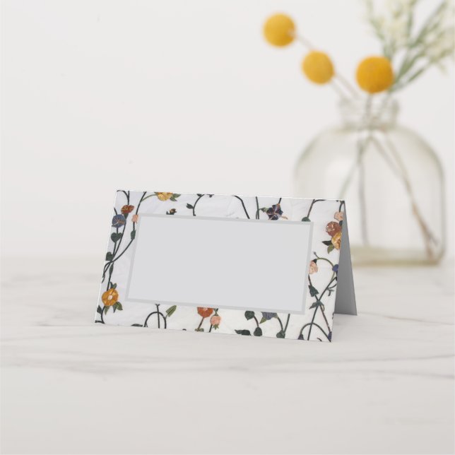 Cartão de Colocação de Vinhas Bordadas (Frente)