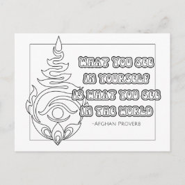 Cartão de Coloração do Provérb Afegão