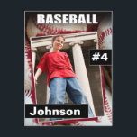 Cartão de Comércio de Fotografias de Baseball<br><div class="desc">Excelente de Cartão de Comércio de Fotografia para Beisebol para festas de um amante esportivo. Use-o como convite,  Cartões de agradecimentos ou apenas uma manutenção</div>