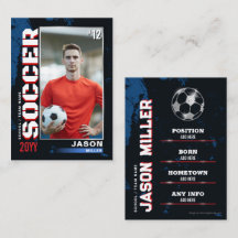 Cartão de Comércio de Futebol Azul Cartão Vermelho