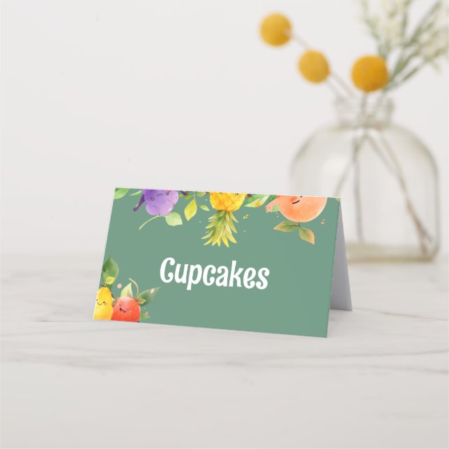 Cartão de Comida de Aniversário da Fruta de Verão (Frente)