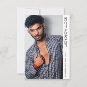 Cartão de Comp de Foto de Modelo Profissional Mode