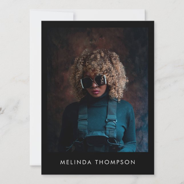 Cartão de Comp de Modelagem de Ator Modelo 5 Foto  (Frente)