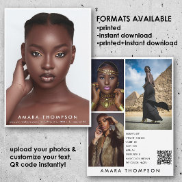 Cartão de Comp Modelo Ator 4 Foto Código QR
