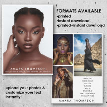 Cartão de Comp Modelo Ator Modelagem 4 Foto Modern