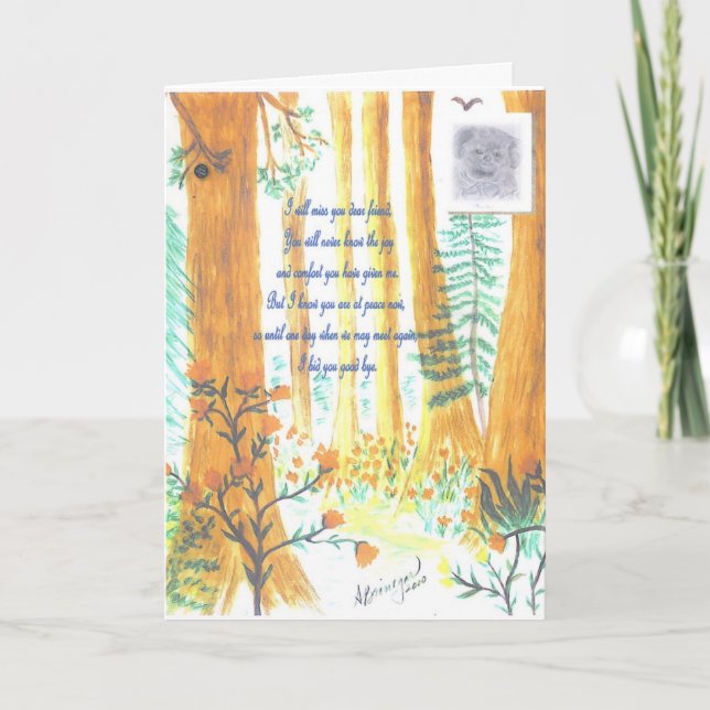 Cartão de compaixão de Leash do Céu (Frente)