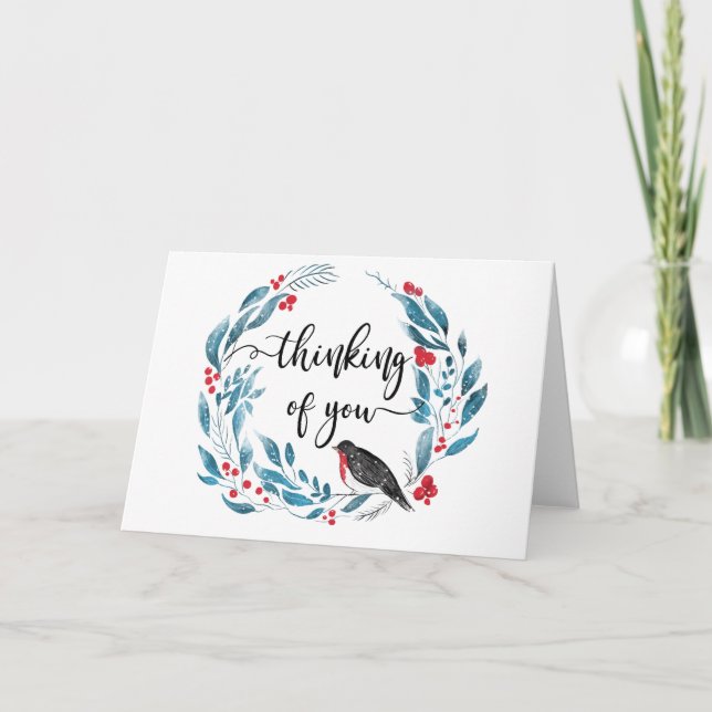 cartão de compaixão do inverno rouba condolências  (Frente)