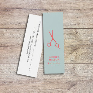 Cartão de Compromisso Azul de Hairstylist para Sa