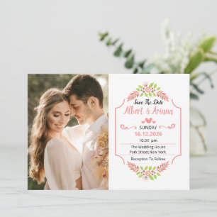 Cartão de Compromisso de Casamento