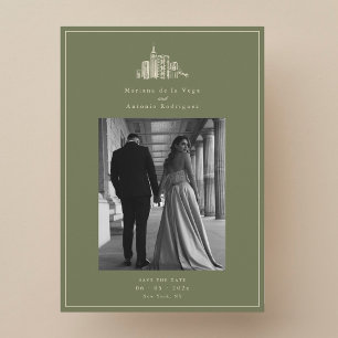 Cartão de Compromisso de Casamento com foto da sil
