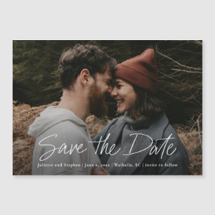 Cartão de Compromisso de Casamento com Foto e Letr
