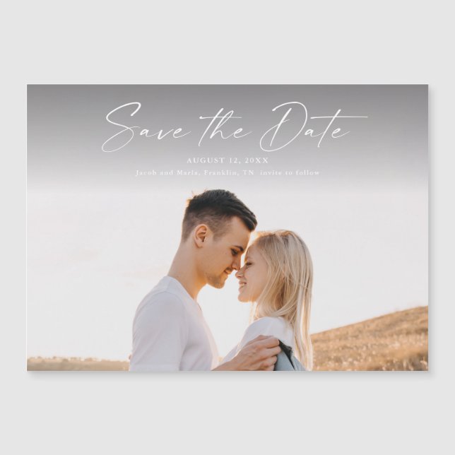 Cartão de Compromisso de Casamento com Foto e Letr (Frente)