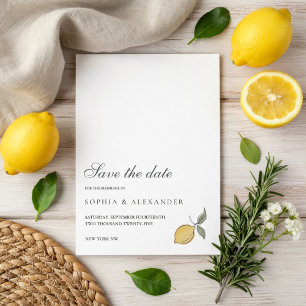 Cartão de Compromisso de Casamento Lemon Save the