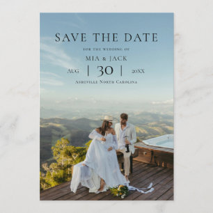 Cartão de Compromisso de Casamento Minimalista Mod