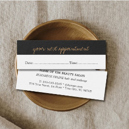 Cartão de Compromisso de Salão de Bela Simples Mod