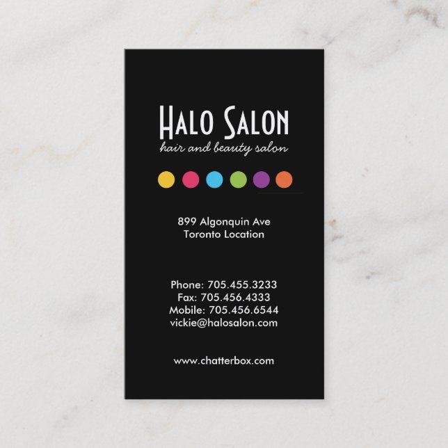 Cartão de Compromisso de Salão Negrito e Ponta (Frente)