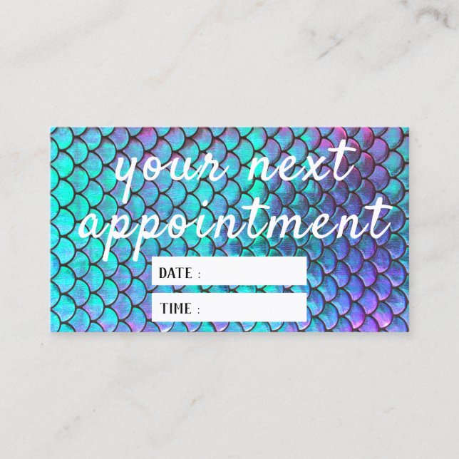 cartão de compromisso de textura da sereia (Frente)