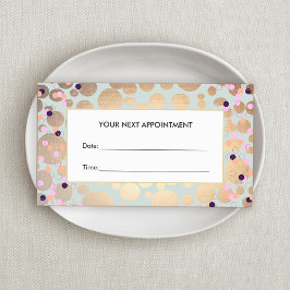 Cartão de Compromisso Faux Gold Foil Circles Confe