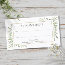 Cartão de Compromisso Greenery Watercolor