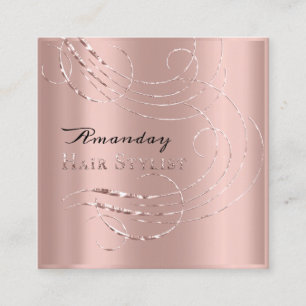 Cartão de Compromisso Salão de Lista de Cabelos Ro