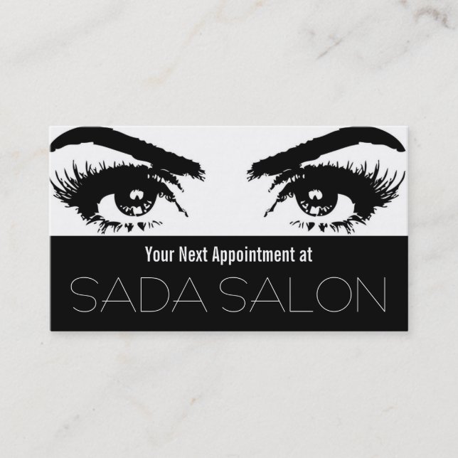 Cartão de Compromisso Spa de Beleza Salon Extensio (Frente)