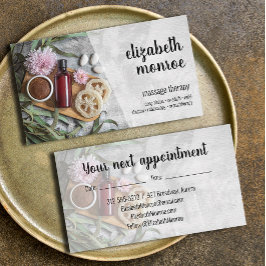 Cartão de Compromisso Terapista de Massagem