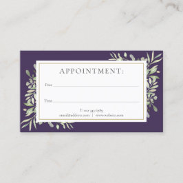 Cartão de Compromisso Verde Dourado Roxo