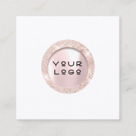 Cartão de Compromisso Vergindo Rosa Eyelashes Logo