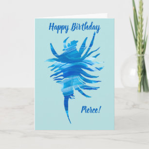 Cartão de concha Blue-Aqua Silhouette