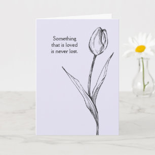 Cartão de Condenências de Flor de Tulipa Funeral M