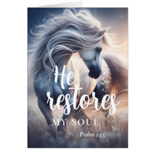 Cartão de Condoências Cristão Salmo 23:3