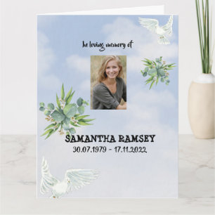 Cartão de Condolência do Céu Azul Moderno