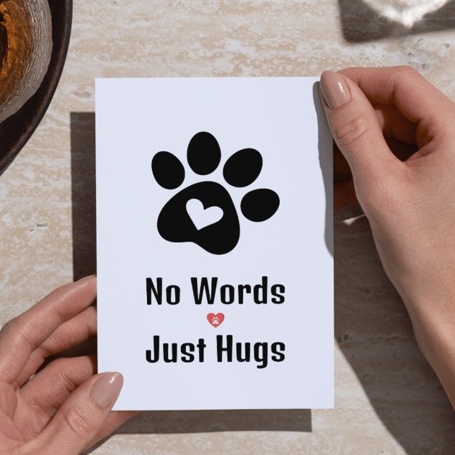 Cartão de Condolência Imprimível para Amigo, Gri d (Printable Pet Sympathy Card for Friend, Pet Loss Condolence Grieving Card, Pet Bereavement)