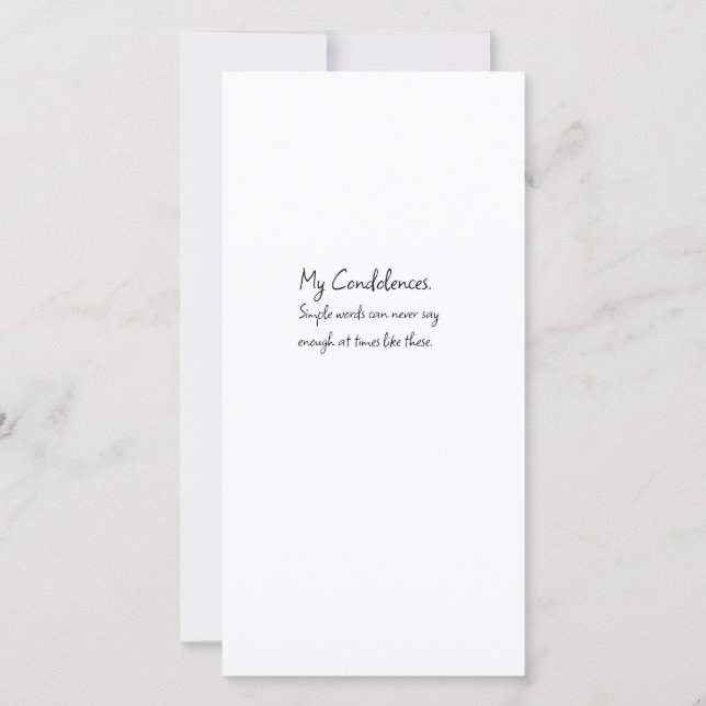 Cartão de condolências (Verso)