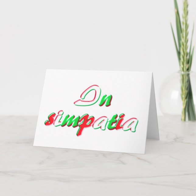 Cartão de condolências (Frente)