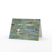 Cartão de Condolências Aquarela Flor do Lago de Ne