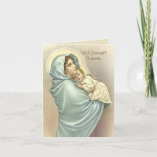 Cartão de Condolências Católico da Virgem Maria Je