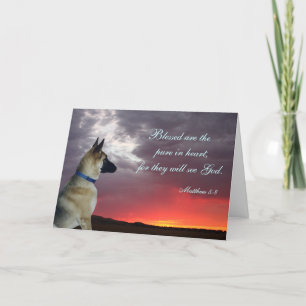 Cartão de condolências com o German shepherd Matth