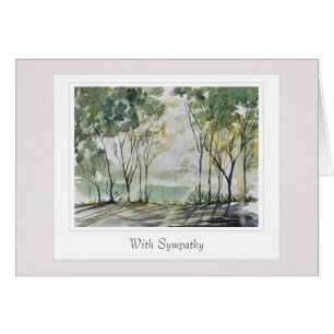 Cartão de condolências com um verso carinhoso