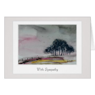 Cartão de condolências com um verso carinhoso