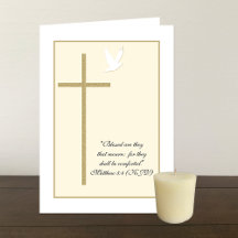 Cartão de condolências Cristão Religioso — Cruzame