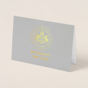 Cartão de condolências da Faculdade Militar da Pen